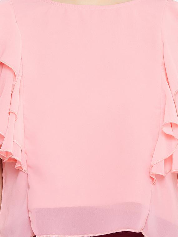 ruffle sleeved crop top - 17462654 - Zoom Image - 5
