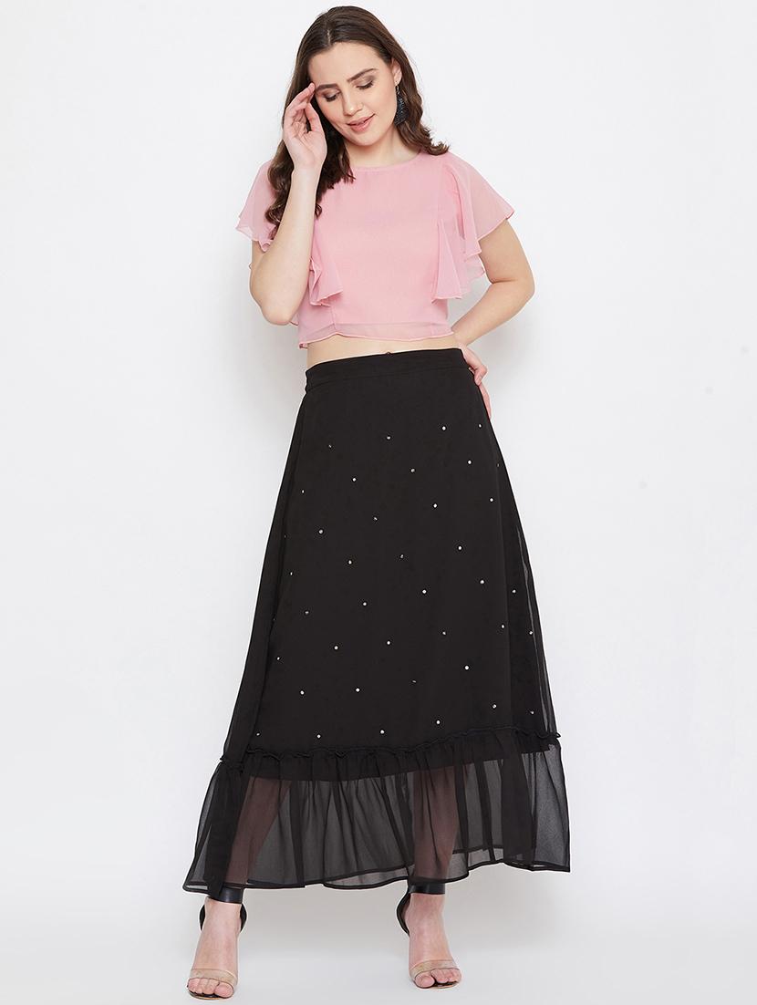 ruffle sleeved crop top - 17462656 - Zoom Image - 4