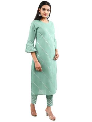 solid gota work suit set - 17462673 - Standard Image - 3