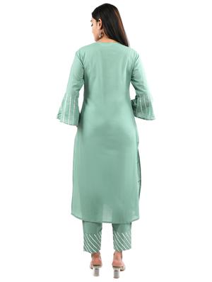 solid gota work suit set - 17462673 - Standard Image - 4