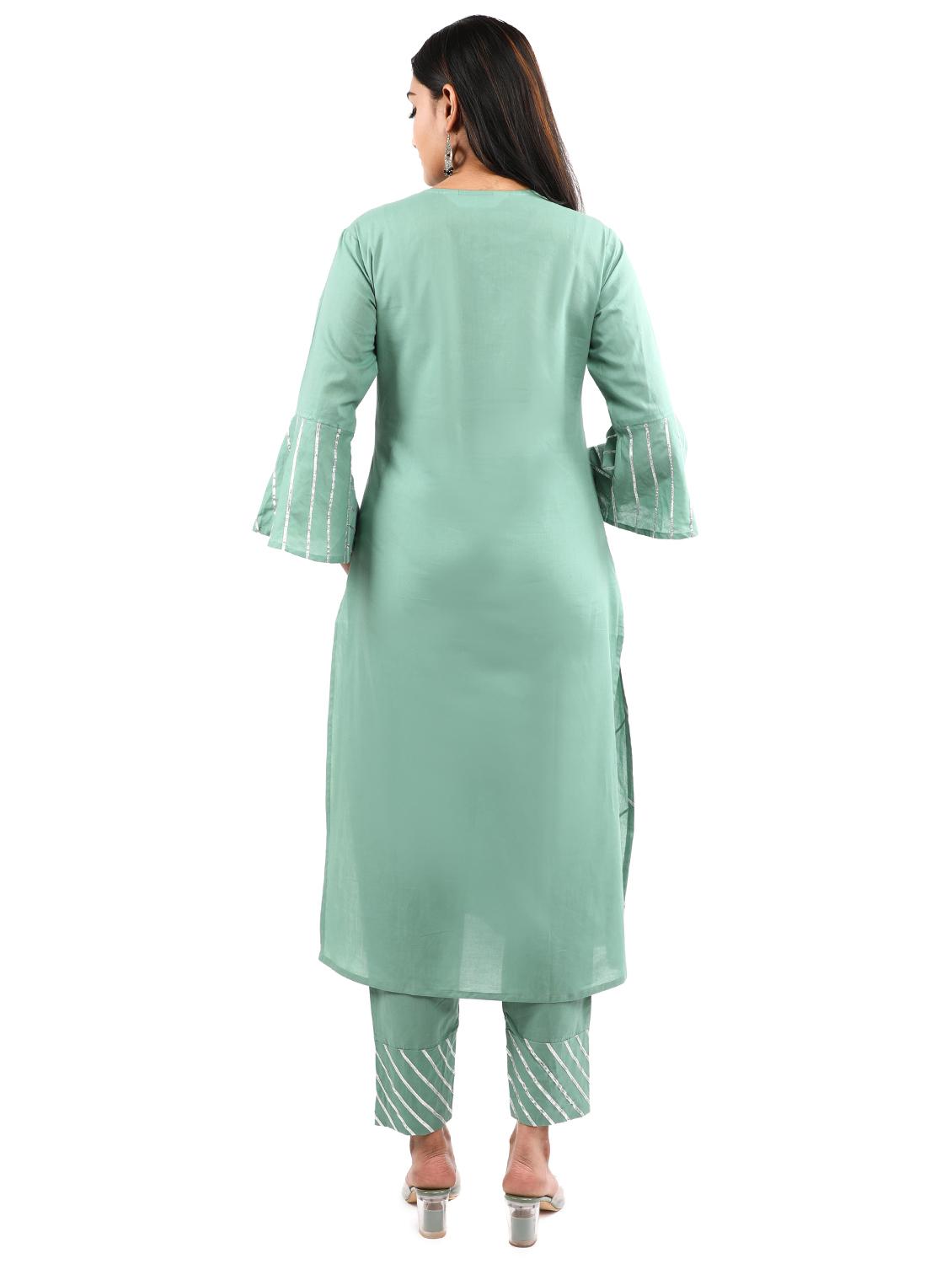 solid gota work suit set - 17462673 - Zoom Image - 4
