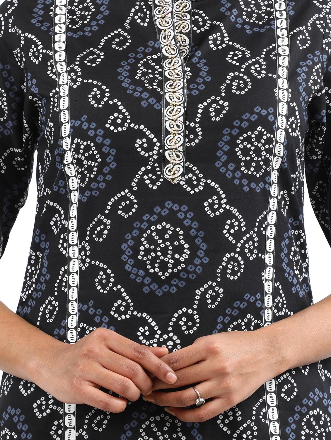 bandhani kurta pant set - 17462680 - Zoom Image - 6