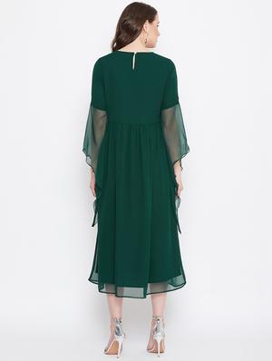 embroidered fit & flare ethnic dress - 17462696 - Standard Image - 3