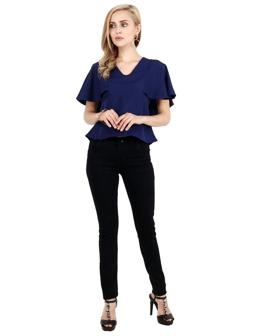 bell sleeved v-neck top - 17462702 - Zoom Image - 4