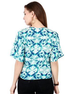 tie front crop top - 17462709 - Standard Image - 3