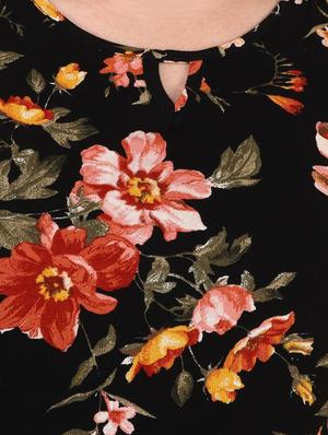 round neck floral romper - 17462713 - Standard Image - 5