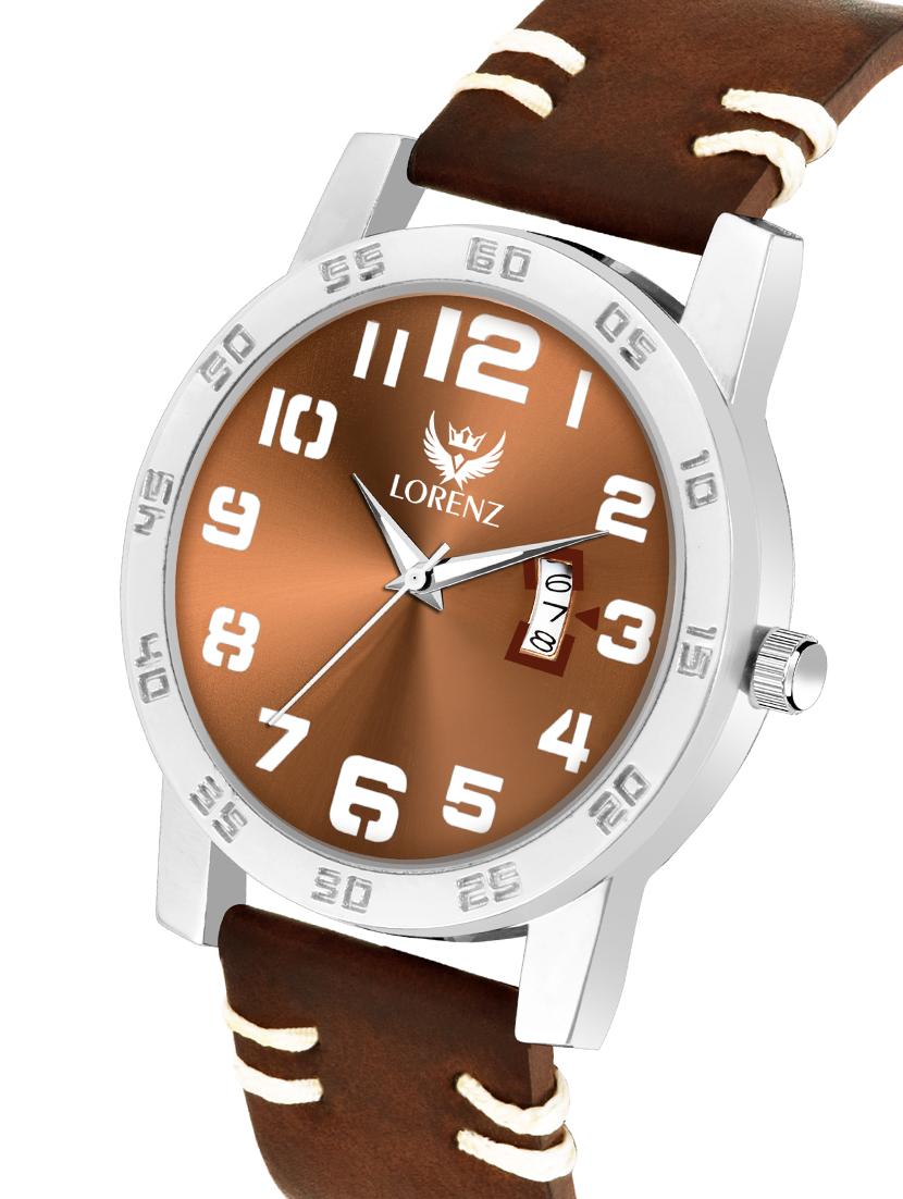 lorenz date edition brown dial analog watch for men | watch for boys- mk-3070k - 17462759 - Zoom Image - 2
