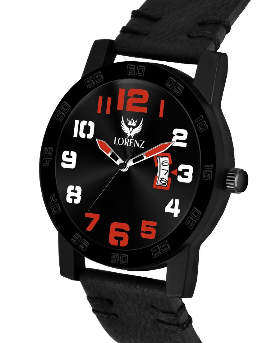lorenz date edition black dial analog watch for men | watch for boys- mk-3071k - 17462760 - Zoom Image - 2