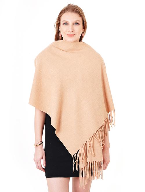 beige wool stole - 17462820 - Standard Image - 1