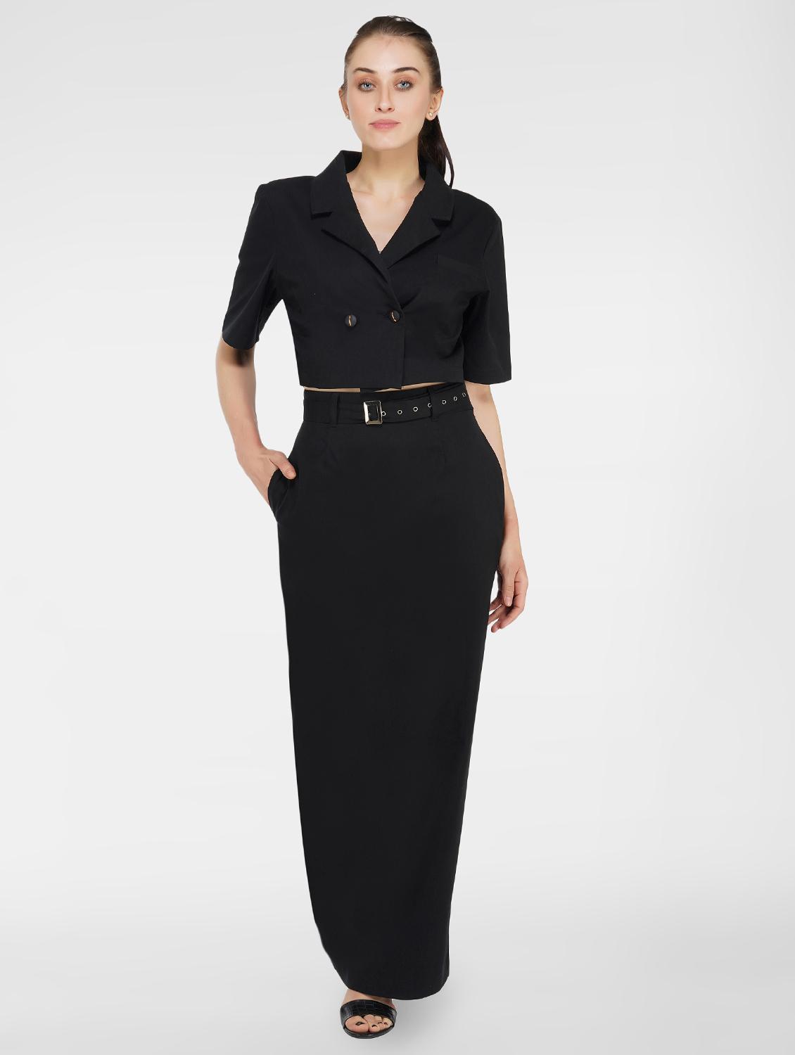 lapel neck crop top - 17462842 - Zoom Image - 5