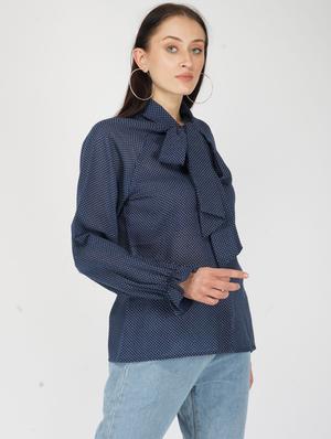 tie up neck bishop sleeves top - 17462843 - Standard Image - 2