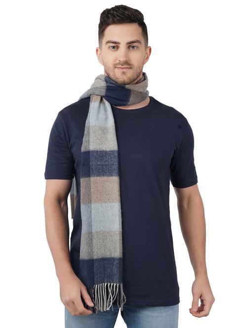 multi colored checkered wool muffler - 17462844 - Standard Image - 1