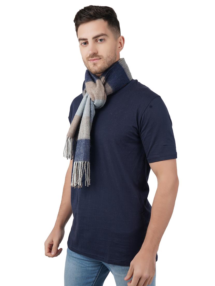 multi colored checkered wool muffler - 17462844 - Zoom Image - 3