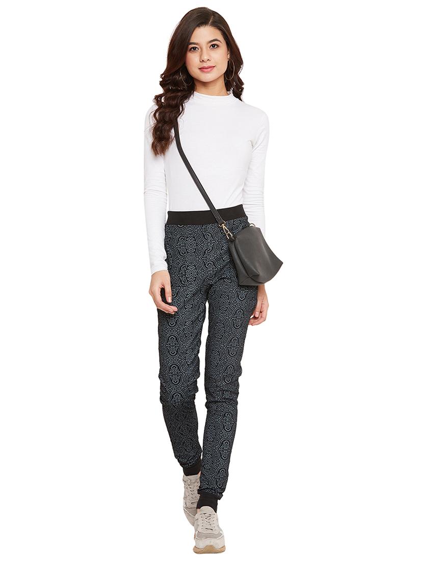 high rise printed joggers - 17462925 - Zoom Image - 4