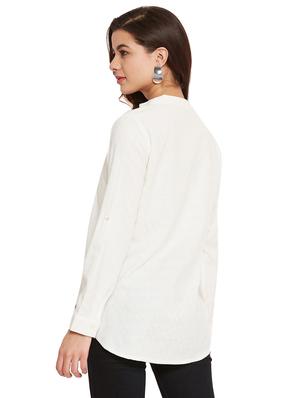 high-low solid shirt - 17462936 - Standard Image - 3