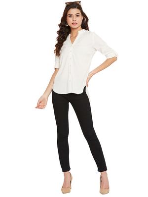 high-low solid shirt - 17462936 - Standard Image - 4