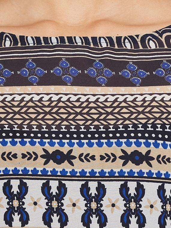 boat neck printed top - 17462952 - Zoom Image - 5