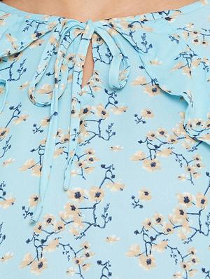 tie up neck floral top - 17462957 - Standard Image - 5