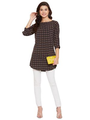 boat neck printed tunic - 17462959 - Standard Image - 4