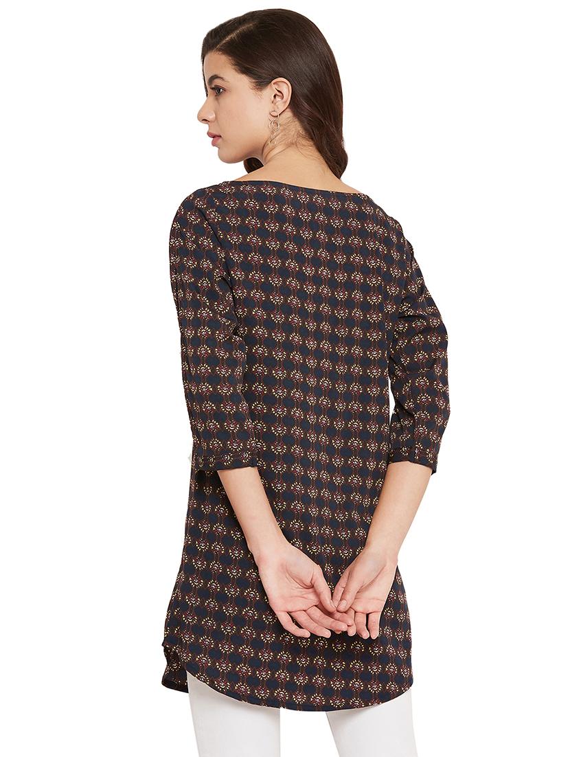 boat neck printed tunic - 17462959 - Zoom Image - 3