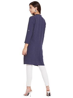 mandarin neck polka dot tunic - 17462961 - Standard Image - 3