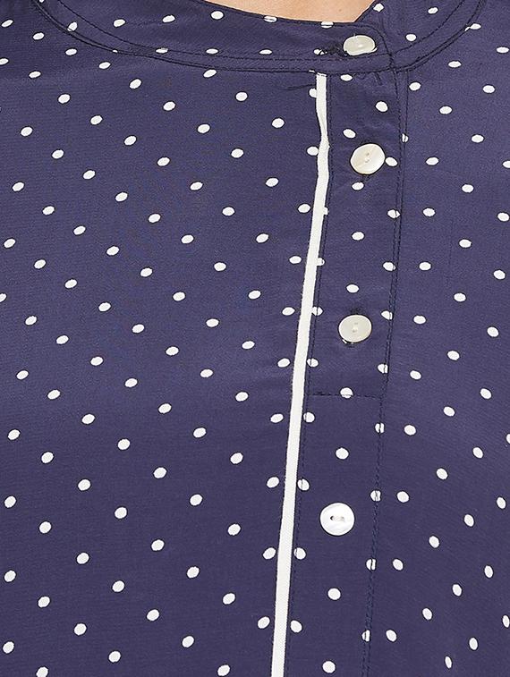 mandarin neck polka dot tunic - 17462961 - Zoom Image - 4