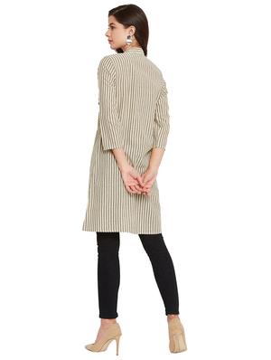 mandarin neck striped tunic - 17462962 - Standard Image - 3