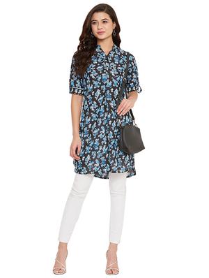 side slit floral tunic - 17462963 - Standard Image - 4