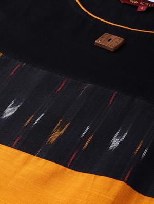 color block straight kurta - 17463054 - Standard Image - 4