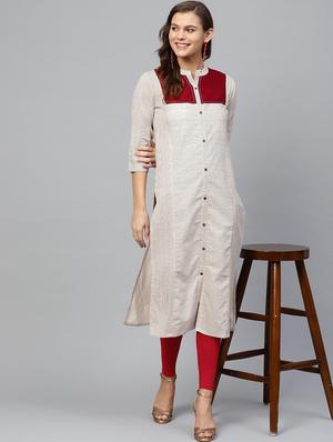 striped straight kurta - 17463073 - Standard Image - 4