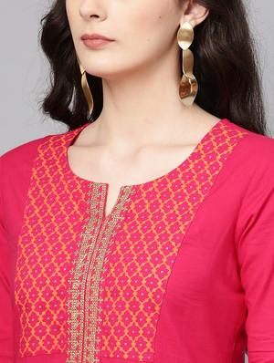 solid straight kurta - 17463098 - Standard Image - 5