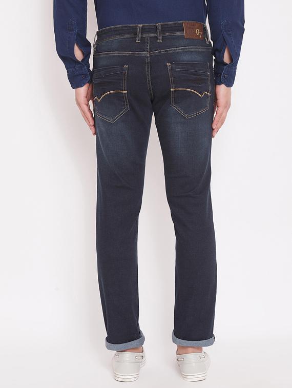 dark blue light washed denim jeans - 17463446 - Zoom Image - 3