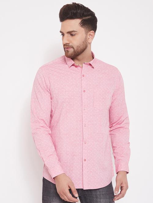 pink printed casual shirt - 17463470 - Standard Image - 1