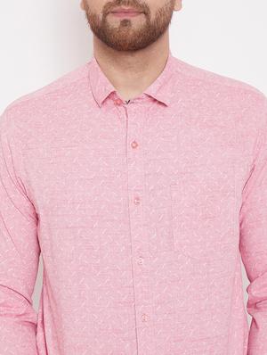 pink printed casual shirt - 17463470 - Standard Image - 5
