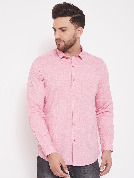 pink printed casual shirt - 17463470 - Zoom Image - 1