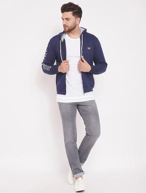 navy blue printed sweatshirt - 17463484 - Standard Image - 4