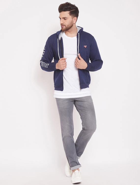 navy blue printed sweatshirt - 17463484 - Zoom Image - 4