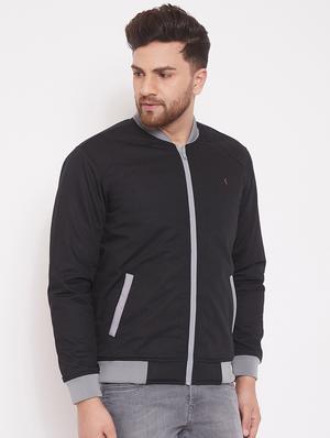 black solid bomber jacket - 17463507 - Standard Image - 2