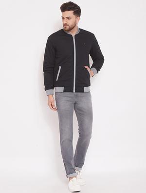 black solid bomber jacket - 17463507 - Standard Image - 4