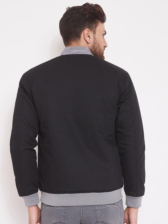black solid bomber jacket - 17463507 - Zoom Image - 3