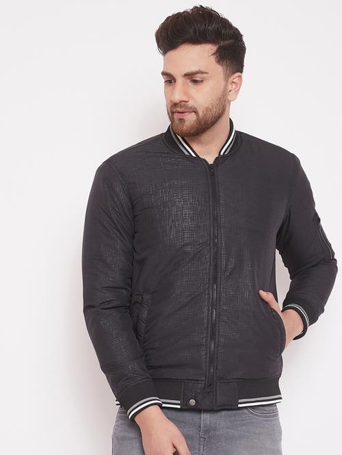 black printed bomber jacket - 17463519 - Standard Image - 1
