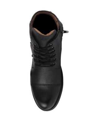 black leather lace up boots - 17463548 - Standard Image - 4