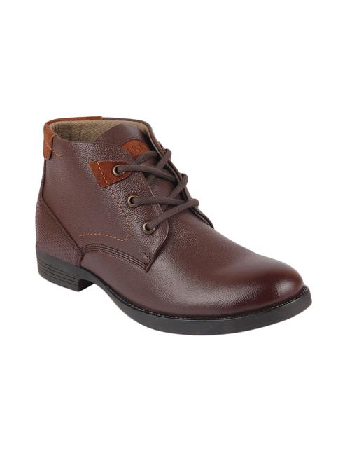 brown leather lace up boots - 17463554 - Standard Image - 1