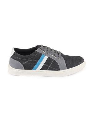 black synthetic lace up sneakers - 17463566 - Standard Image - 2