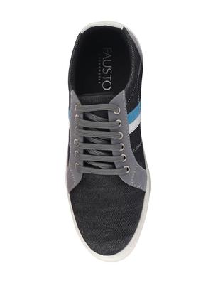 black synthetic lace up sneakers - 17463566 - Standard Image - 4