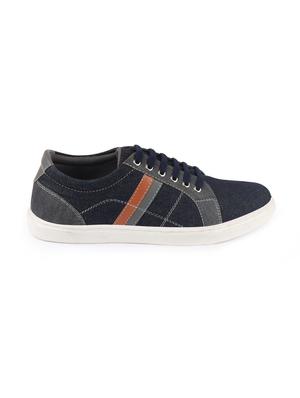 navy synthetic lace up sneakers - 17463567 - Standard Image - 2