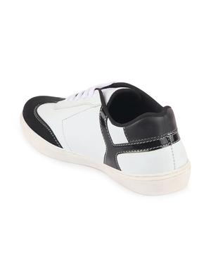 black synthetic lace up sneakers - 17463569 - Standard Image - 3