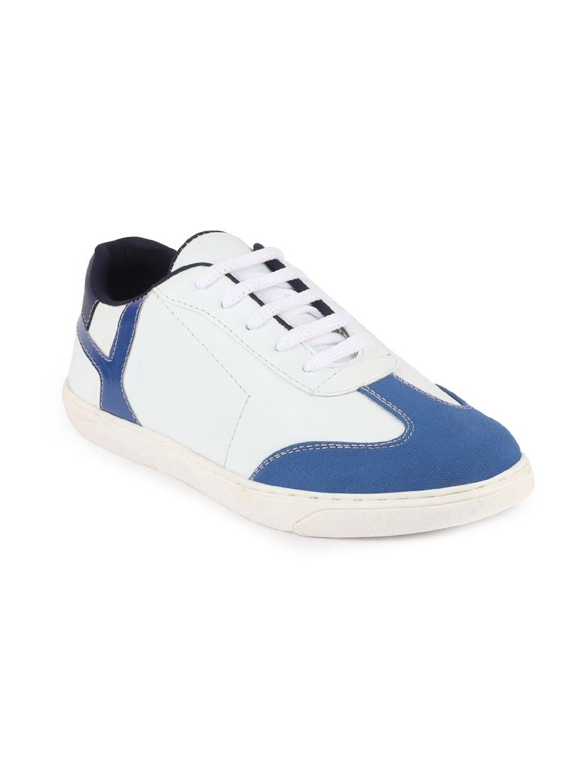 blue synthetic lace up sneakers - 17463570 - Zoom Image - 1
