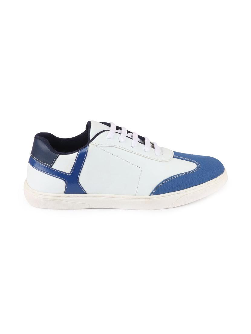 blue synthetic lace up sneakers - 17463570 - Zoom Image - 2