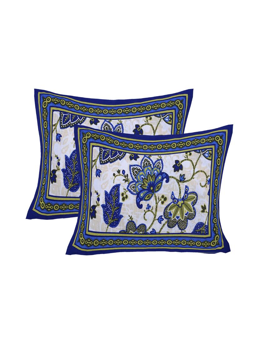 cotton premium king size bedsheet with two zip pillow covers - 17464221 - Zoom Image - 2
